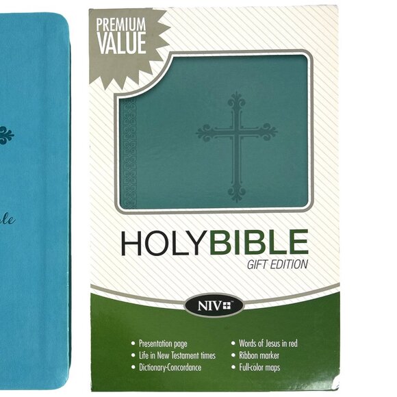 NIV, Gift Edition Holy Bible (Turquoise, Italian Duo-Tone) - Picture 4 of 10